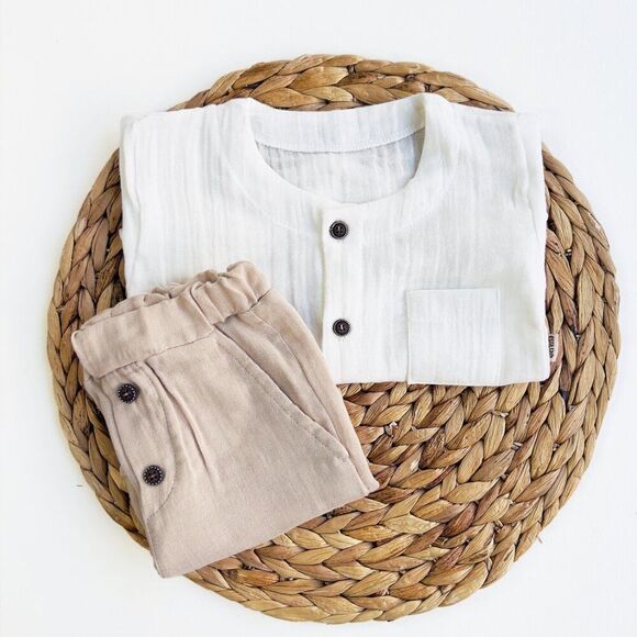 New Boys Muslin Cotton Set - Picture 3 of 4